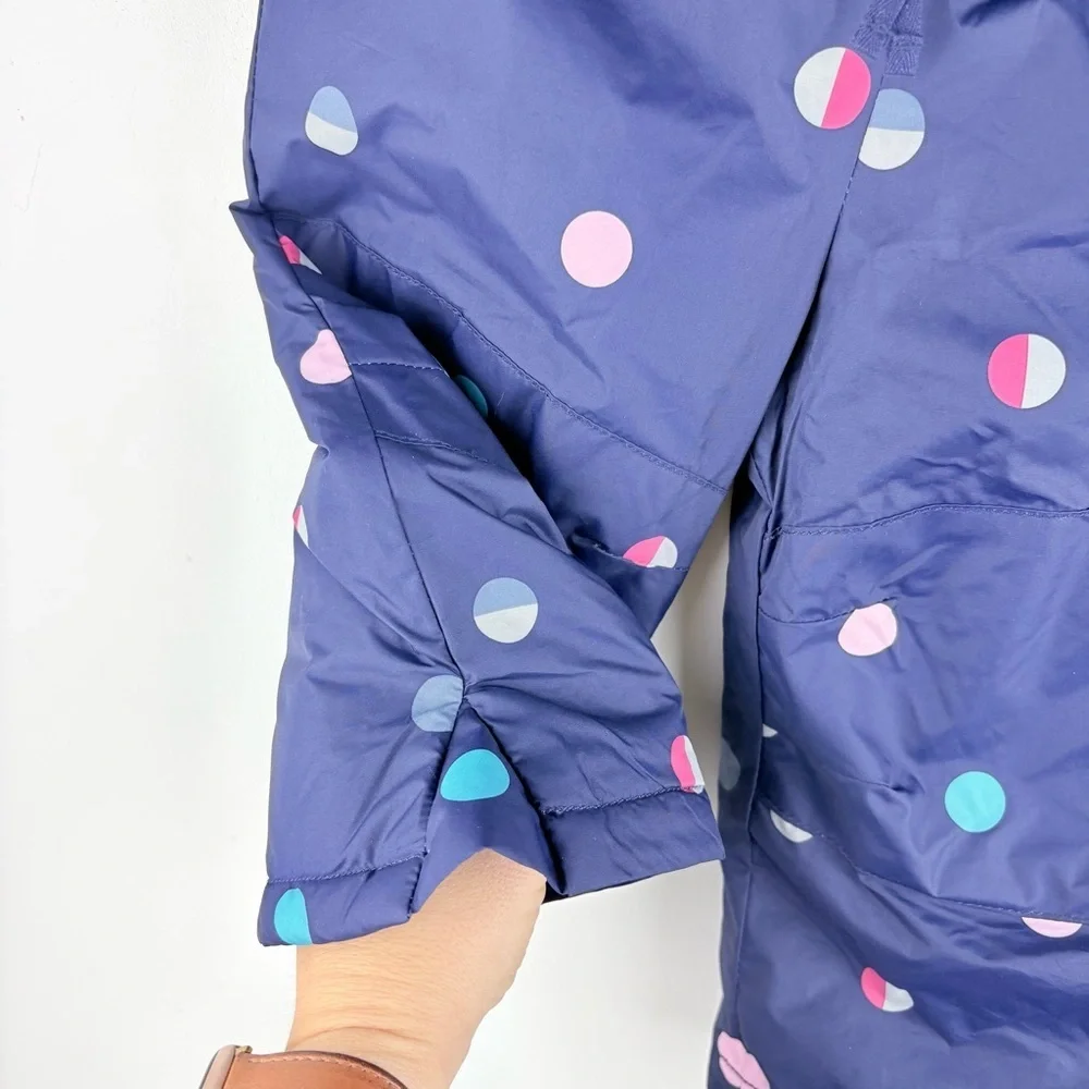 New Gymboree Girl Baby Toddler Snow Overalls Bib 12 - 18 Months Navy Polka Dot